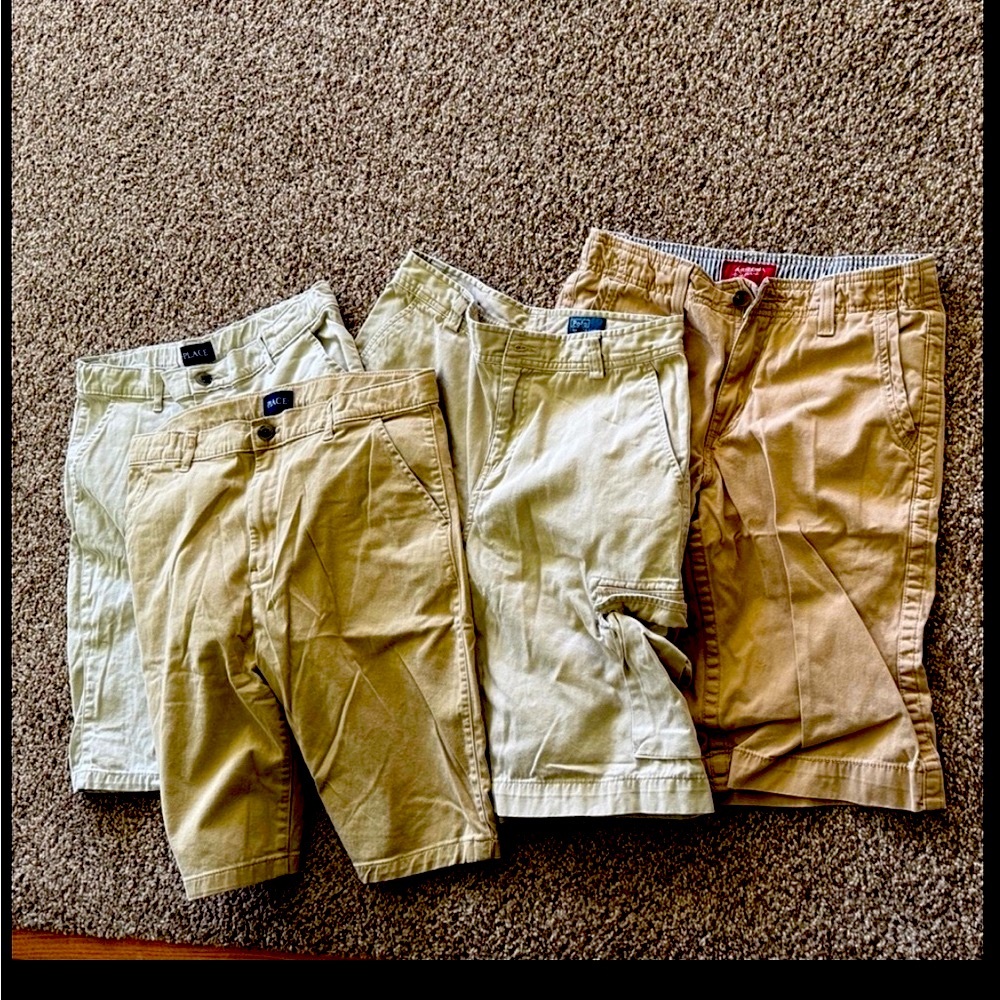 Big boys Tan and khaki Shorts Set